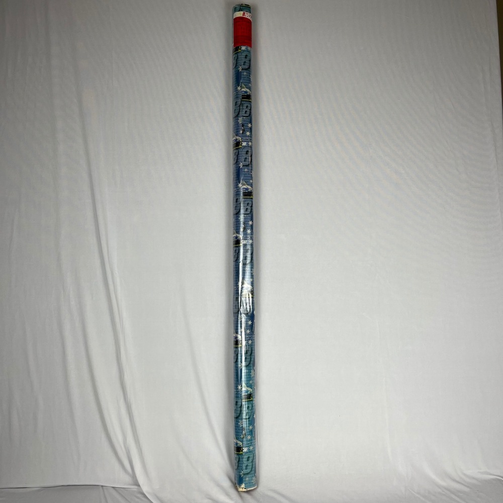 Y2K Jimmie Johnson NASCAR 48 Christmas Holiday Gift Wrapping Paper Roll 60ft NWT - Picture 2 of 9